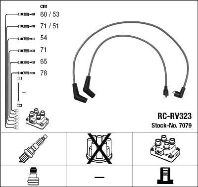 Rc-Rv323 Ateşleme Kablosu Ngk 7079