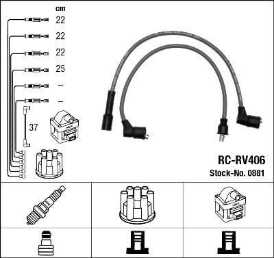 Rc-Rv406 Ateşleme Kablosu Ngk 0881