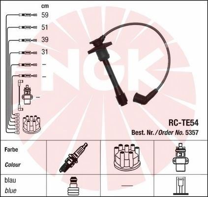 Rc-Te54 Ateşleme Kablosu Ngk 5357