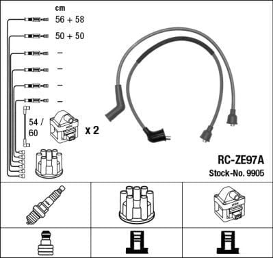 Rc-Ze97a Ateşleme Kablosu Ngk 9905