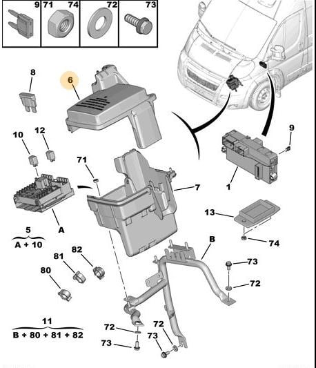 Sigorta Kutusu Kapağı Peugeot Boxer-Cıtroen Jumper 06> Psa 6500.Cv