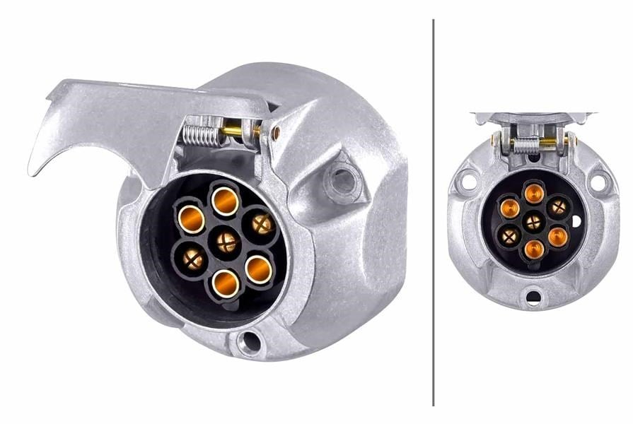 Soket.6V.Alüminyum.Gümüş.7-Kutuplu.Universal Hella 8Jb001941001