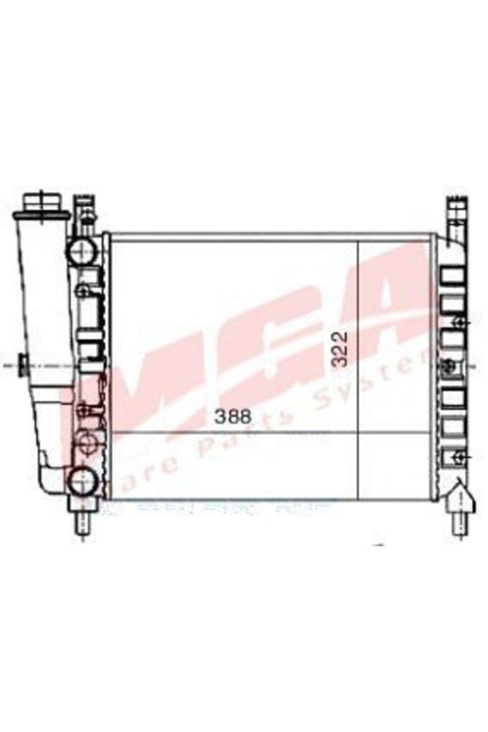Su Radyatoru Mekanik ( Fıat : Uno 60-- 55 11sl ) 388×322×34