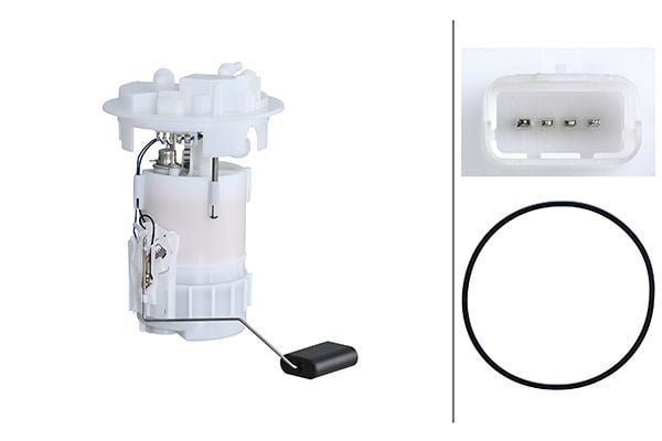 Yakıt Besleme Ünitesi Elektrikli Benzin 4-Kutuplu Citroen C Elysee-C3-C4/Peugeot 208-2008-301 Hella 8Tf358305331