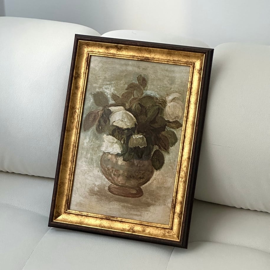 Les Roses Fanées Vintage Çerveleli Tablo