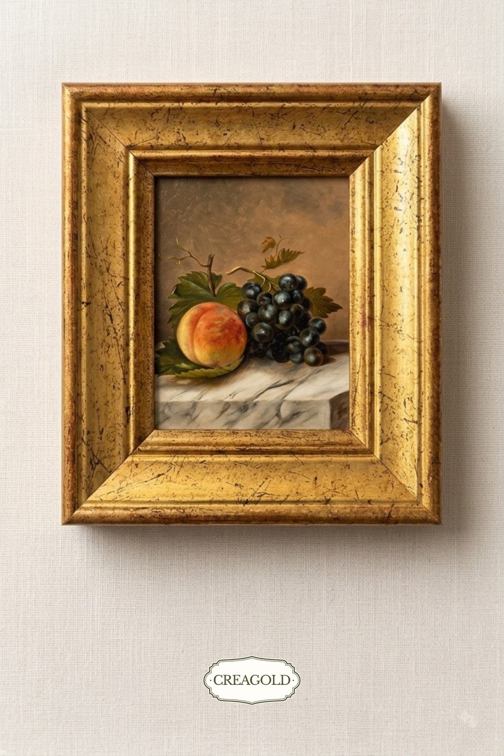 Pêche & Raisin – Vintage Tablo Magnet