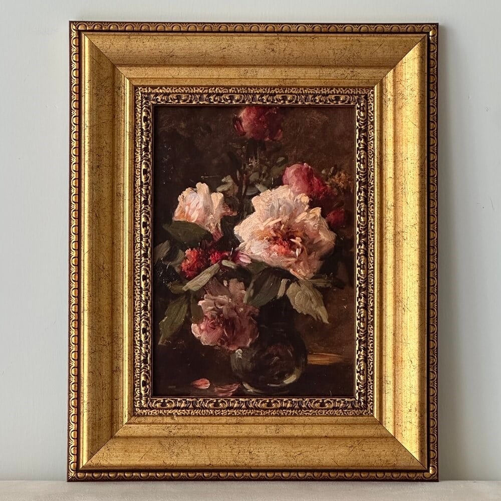 Renkli Asalet Çerçeveli Vintage Tablo