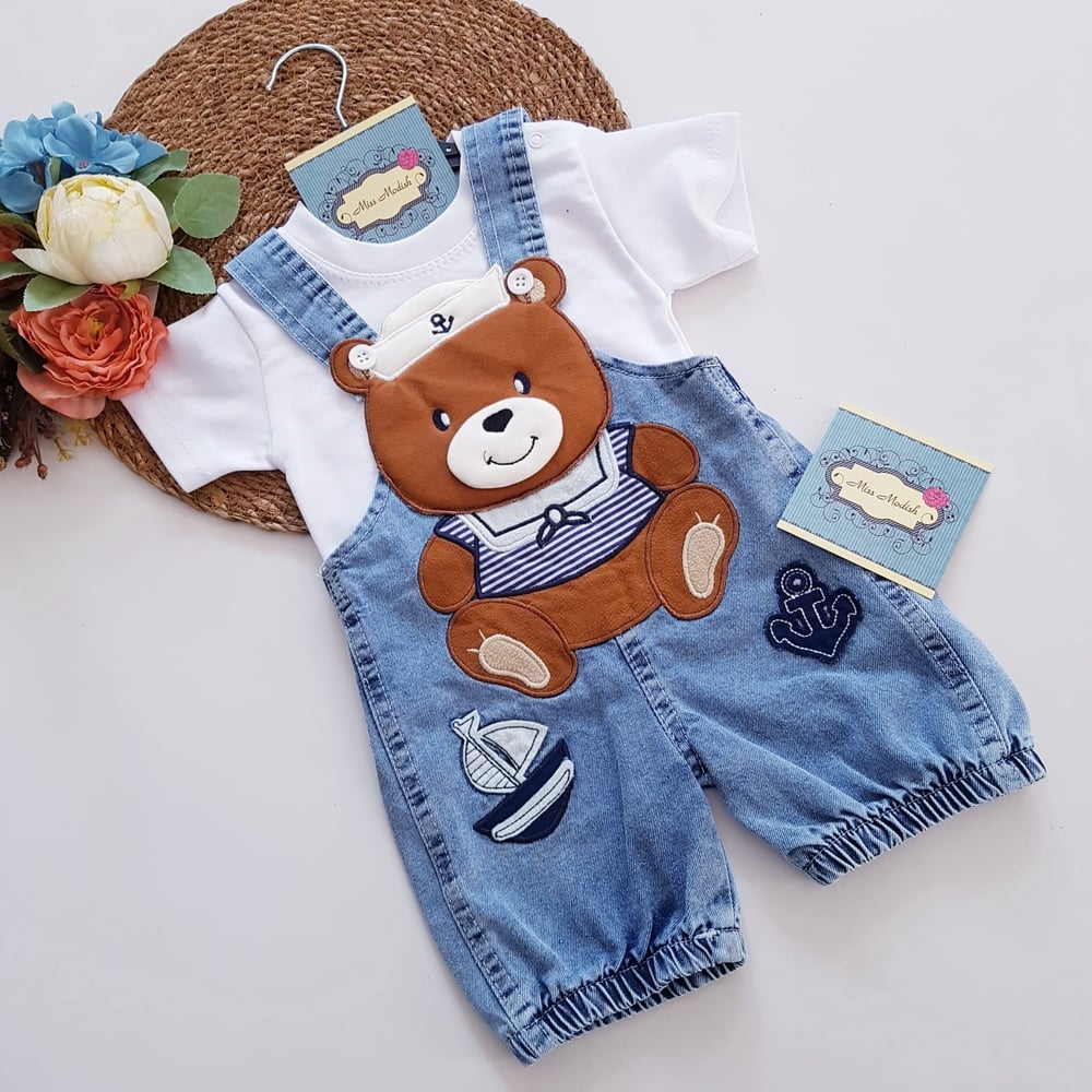 Sevimli ayıcık jean sopet set