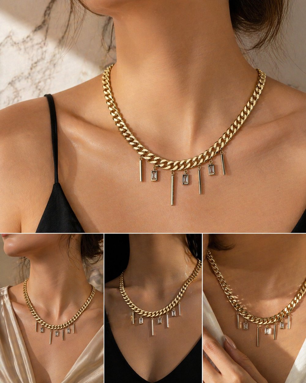 14K ALTIN KAPLAMA KOLYE