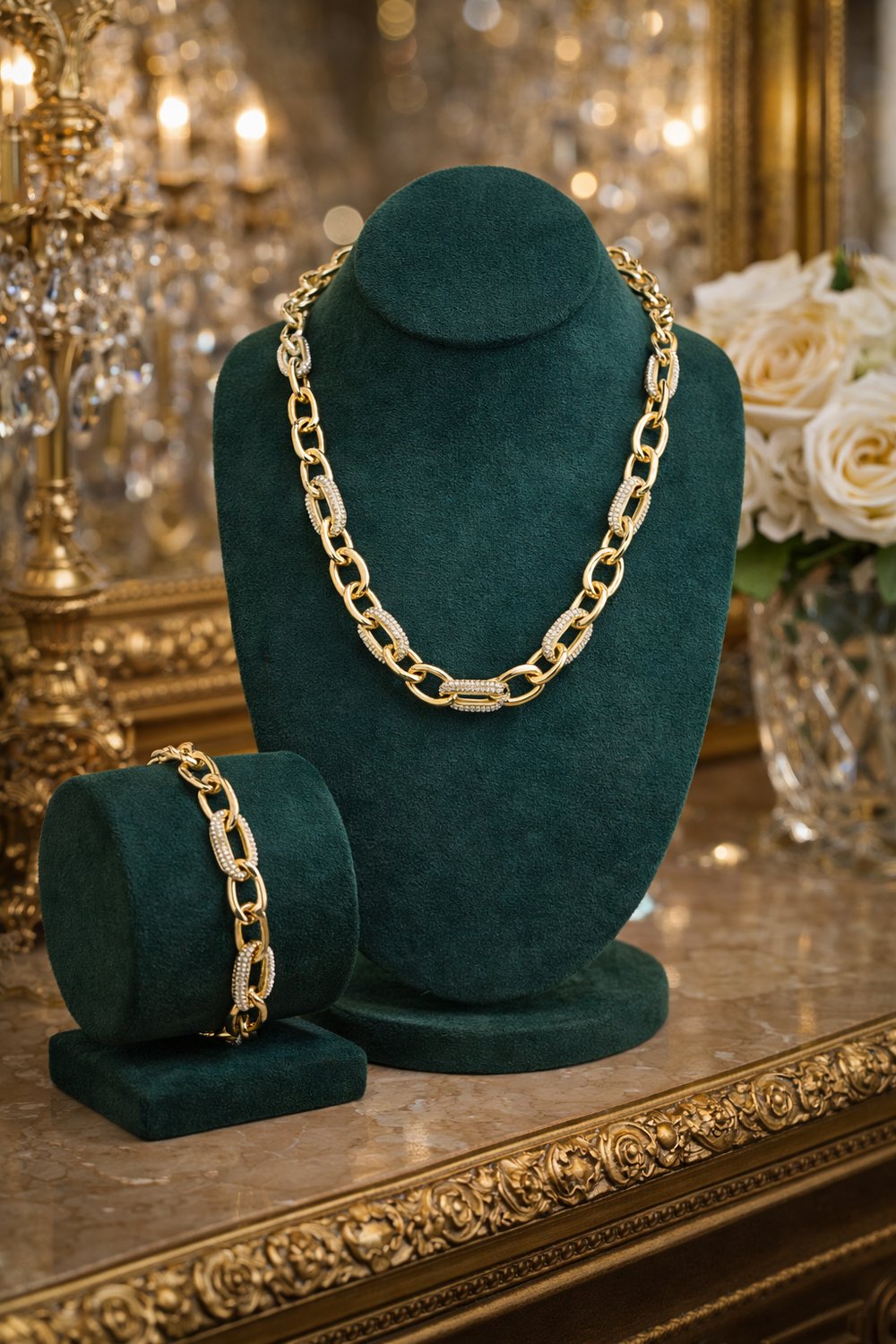 14K ALTIN KAPLAMA GOLD SET