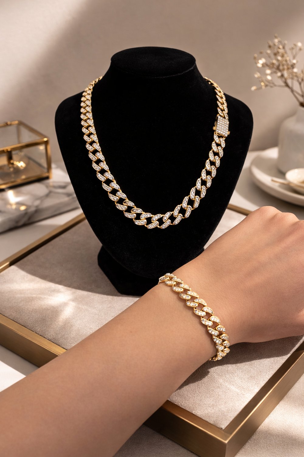 14K ALTIN KAPLAMA GOLD SET