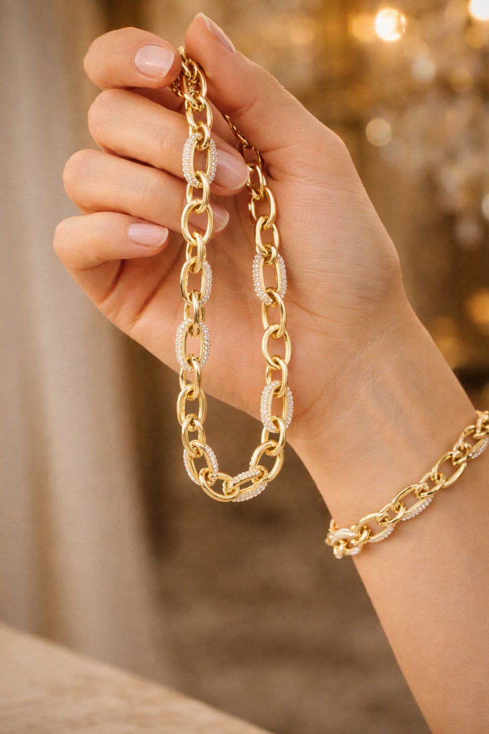 14K ALTIN KAPLAMA GOLD SET
