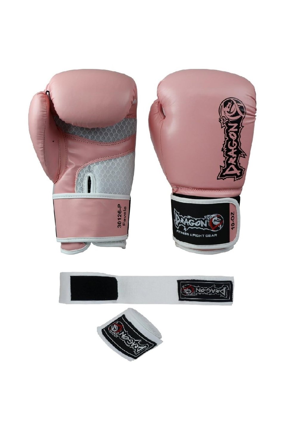 Dragon Favela Pembe Boks Eldiveni ve Bandaj Seti Kick Boks Muay Thai Antrenman seti