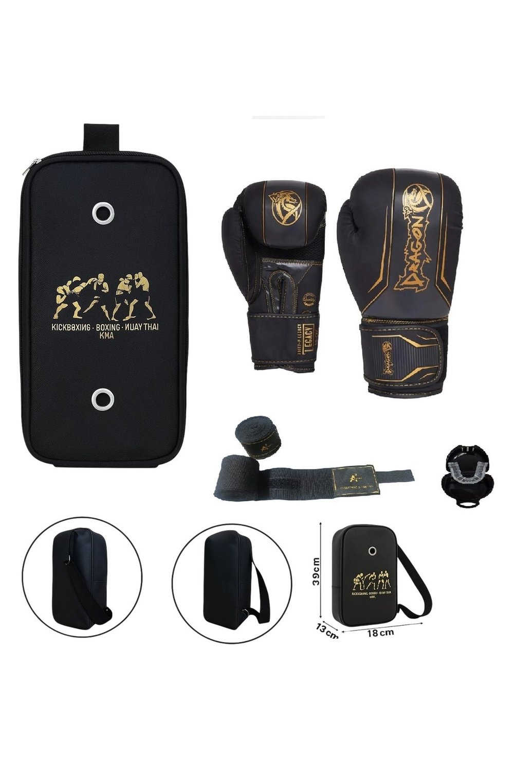Legacy Kick Boks Eldiveni Boks Eldiveni Muay Thai Eldiveni 3'lü Set ve Eldiven Taşıma Çantalı