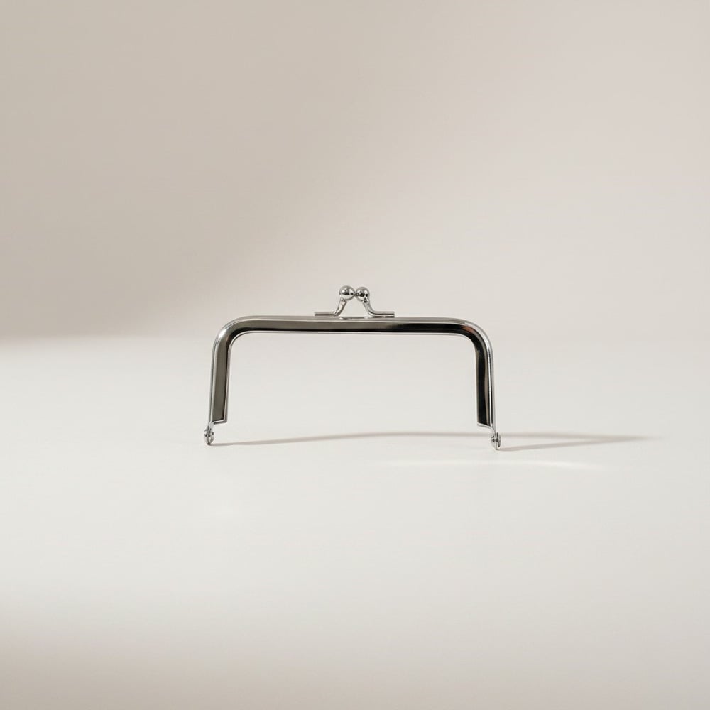 Cüzdan ve Çanta Metali Cüzdan Klipsi Bursu Oluklu Model 10.5 cm Gümüş Renk