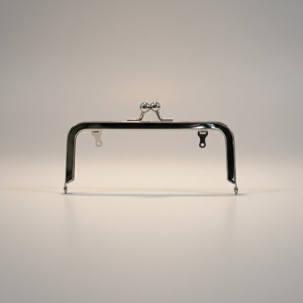 Cüzdan ve Çanta Metali Cüzdan Klipsi Bursu Oluklu Model 16 cm Gümüş Renk