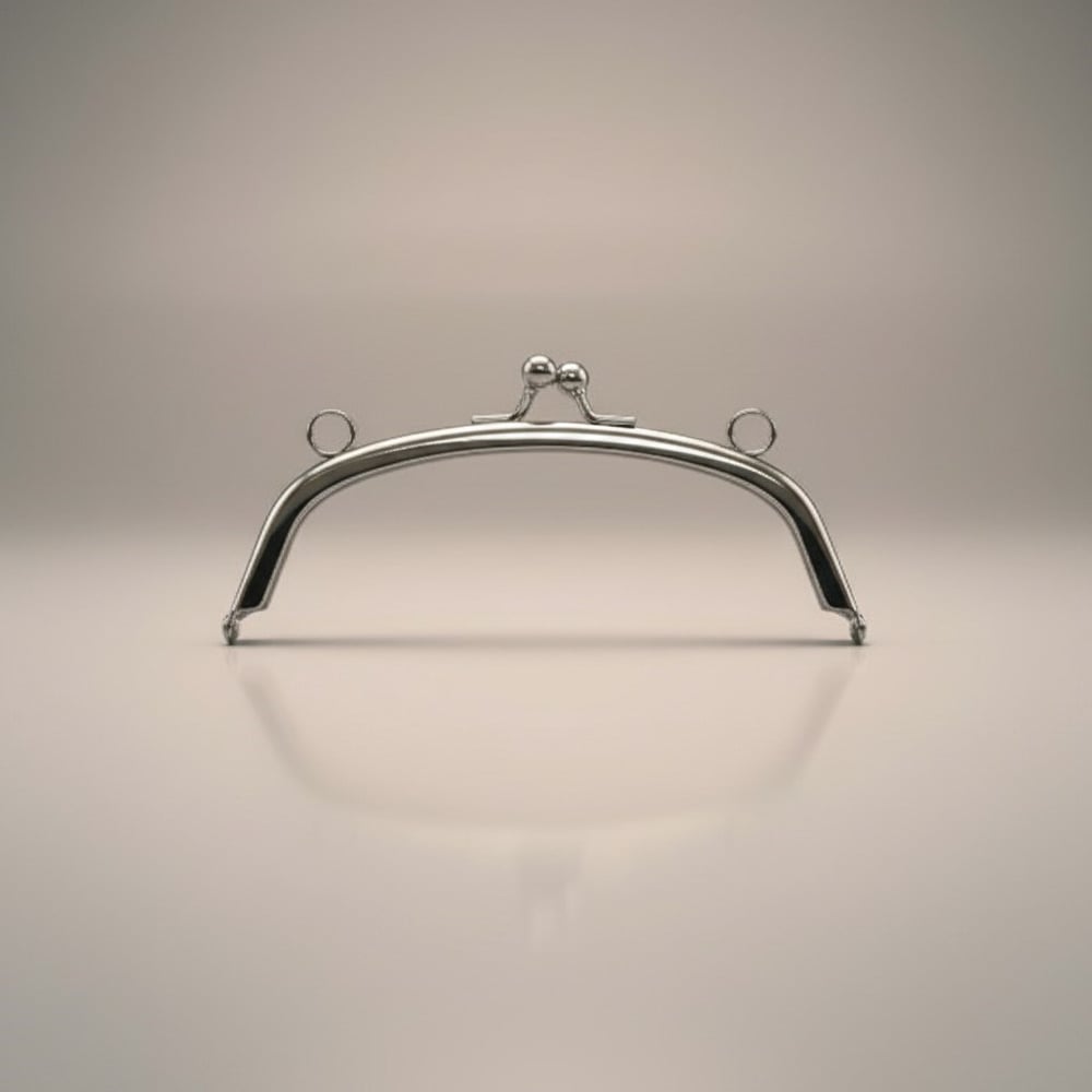 Cüzdan ve Çanta Metali Cüzdan Klipsi Bursu Oluklu Model 15.5 cm Gümüş Renk
