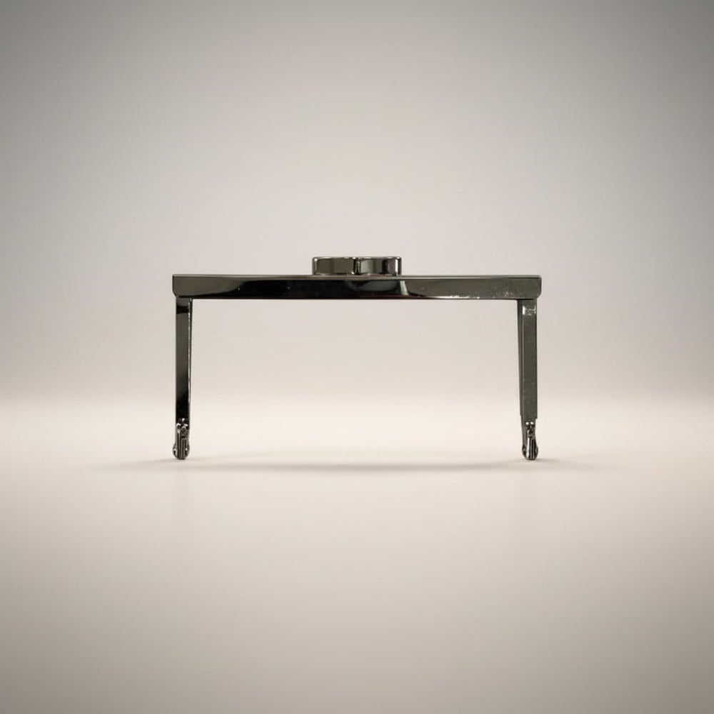Cüzdan ve Çanta Metali Cüzdan Klipsi Bursu Tel Ayak Model 12 cm Gümüş Renk