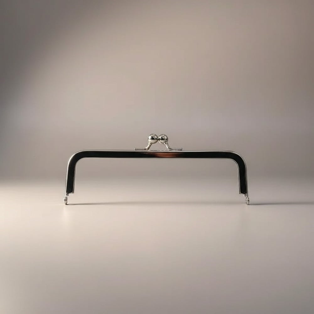 Cüzdan ve Çanta Metali Cüzdan Klipsi Bursu Oluklu Model 18 cm Gümüş Renk