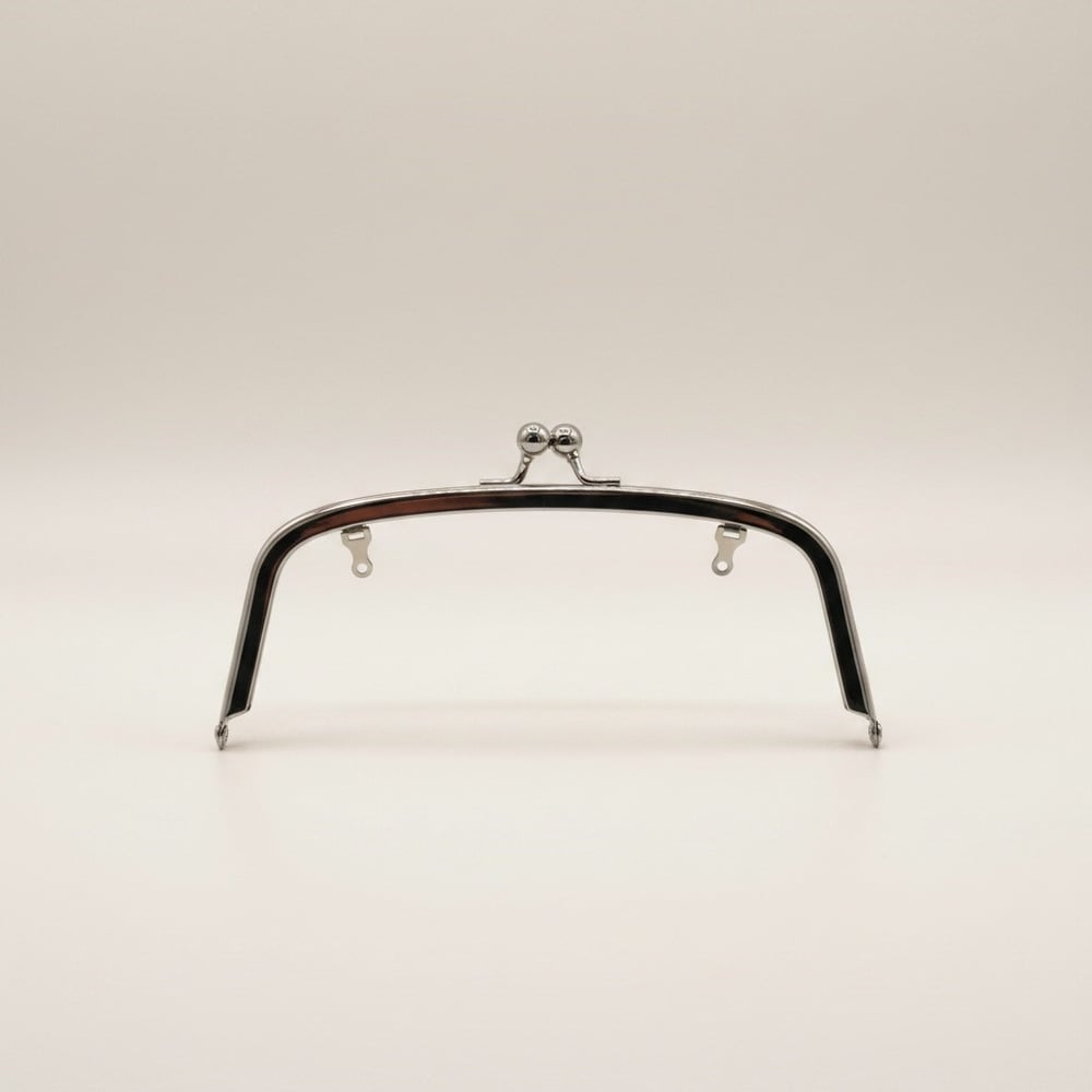 Cüzdan ve Çanta Metali Cüzdan Klipsi Bursu Oval Oluklu Model 20 cm Gümüş Renk