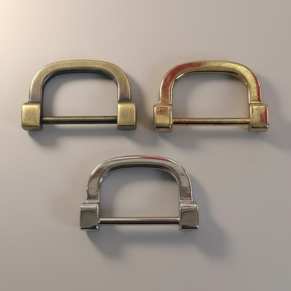 Metal D halka 2.5 cm Nikel, Fırçalı Antik ve Light Gold (Min. 10 Adet)