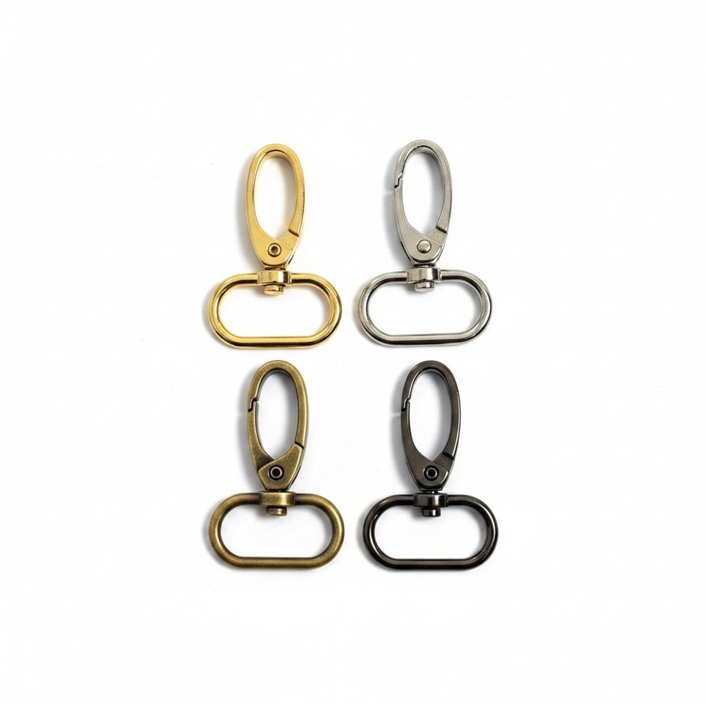 Metal Kanca 2.5 cm Nikel, Antik, Light Gold ve Siyah Nikel (Min. 6 Adet)