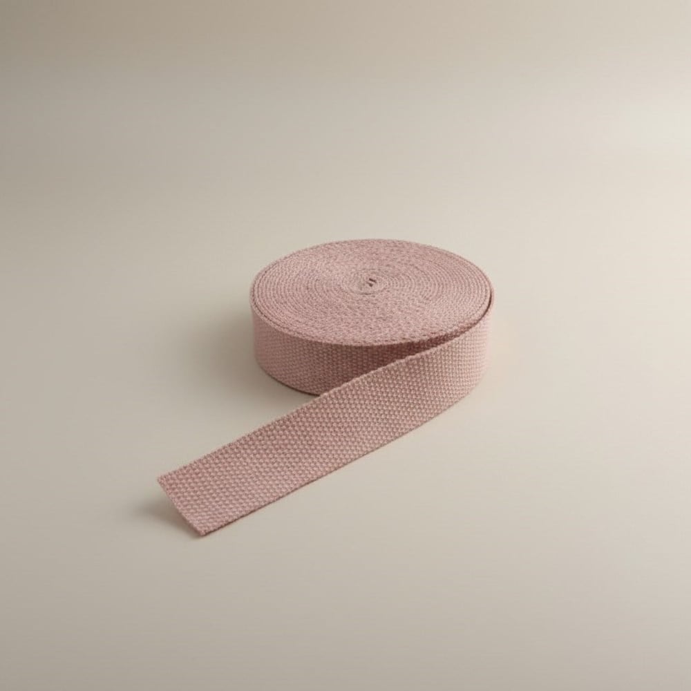 Pamuklu Kolon 3 cm Pudra Pembe (Min. 3 m)