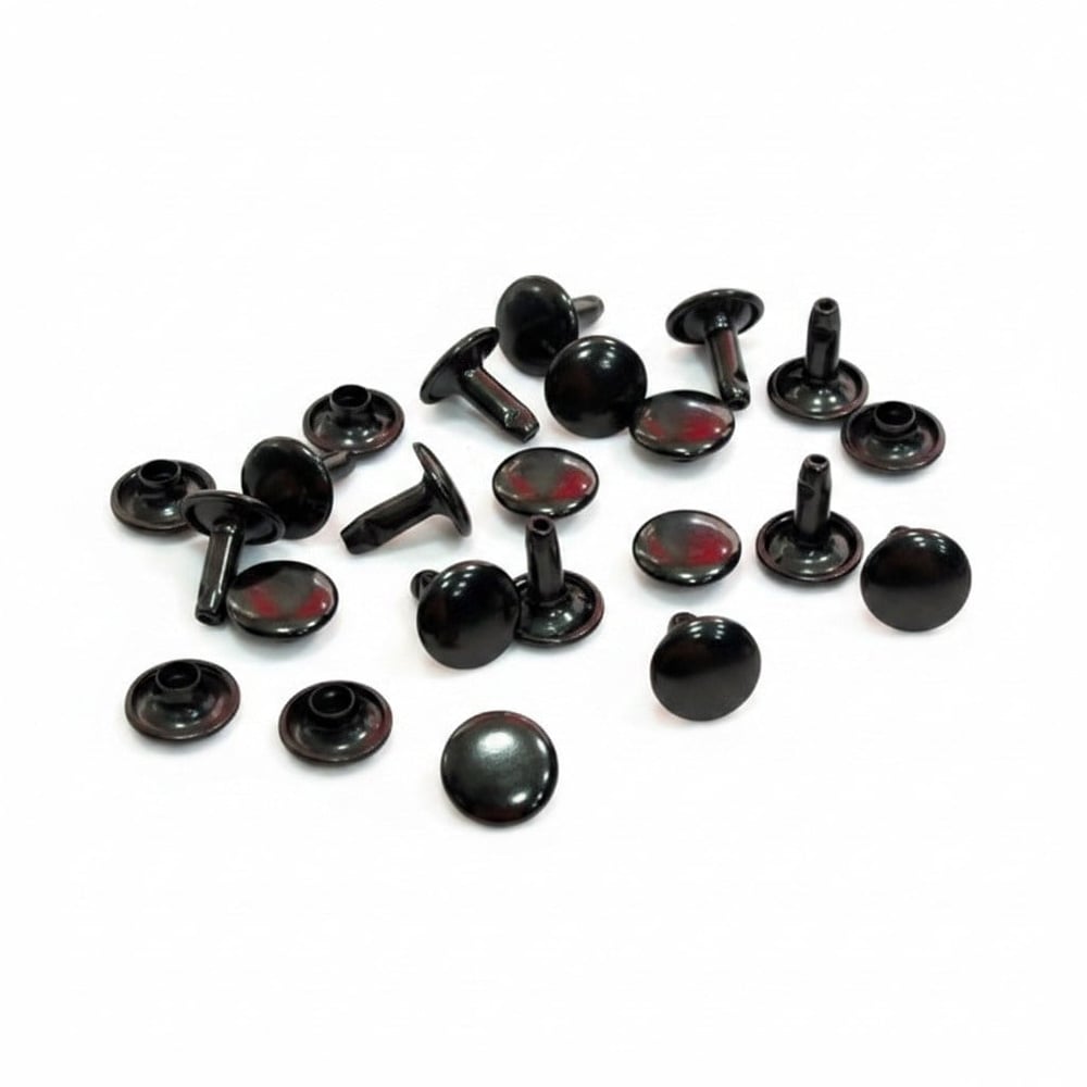Perçin, Rivet, Toruk 9 mm Çift Taraflı 33,5 No Siyah Nikel,  100 Adet