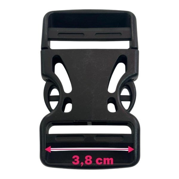Plastik Delikli Kilit 3.8 cm Siyah 5'li Paket