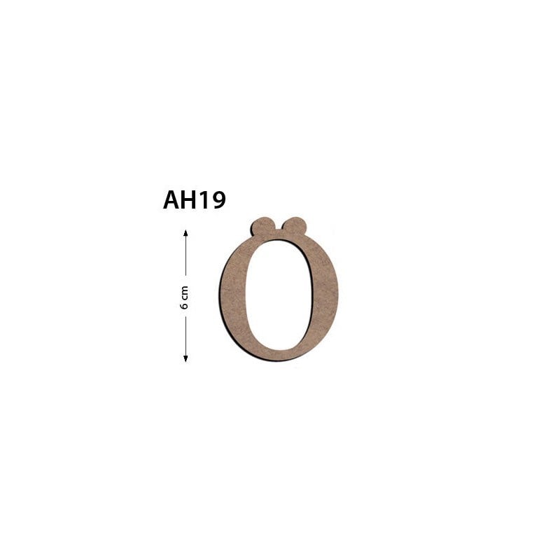 Ah19 Ahşap 6 cm Ö Harfi