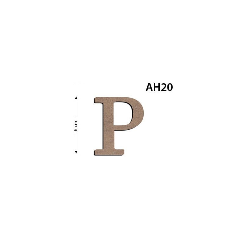Ah20 Ahşap 6 cm P Harfi