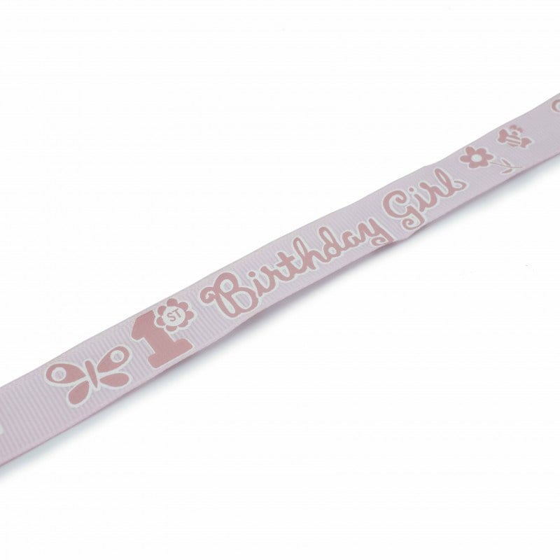Grogren Kurdele 1.5 Cm 1.Birthday Desenli
