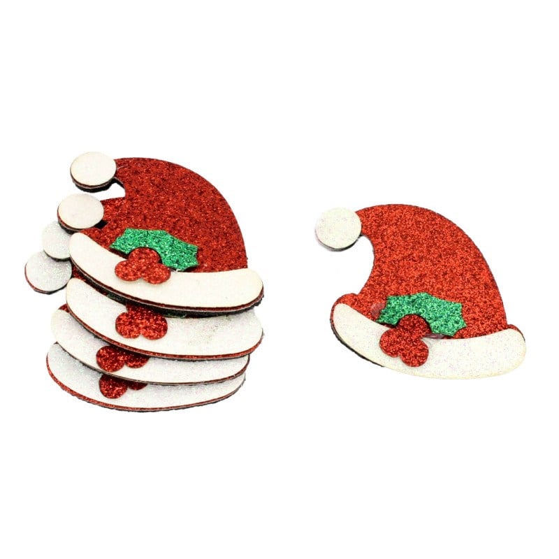 Keçe Figür Noel Şapkası 5'li