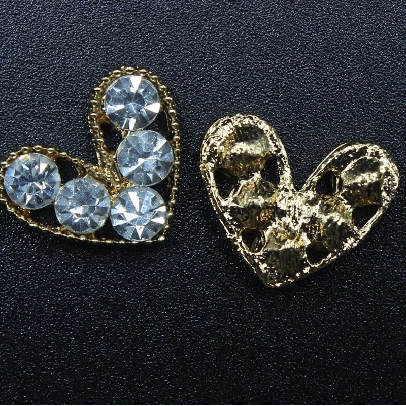 Kristal Taşlı Kalp Motif