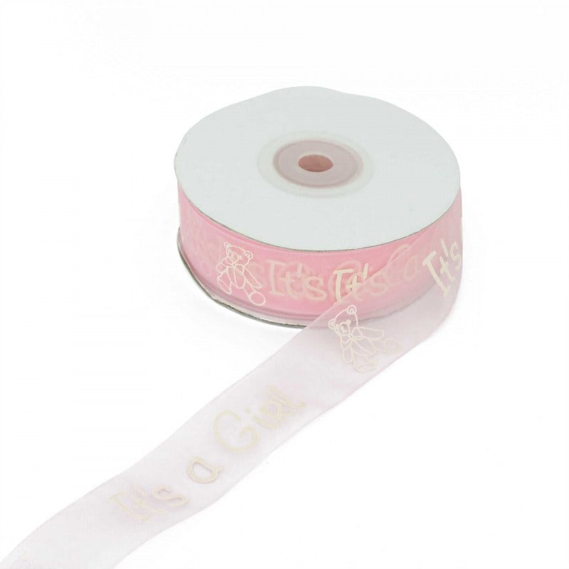 Organze Tül Kurdele 2,5 cm Baskılı