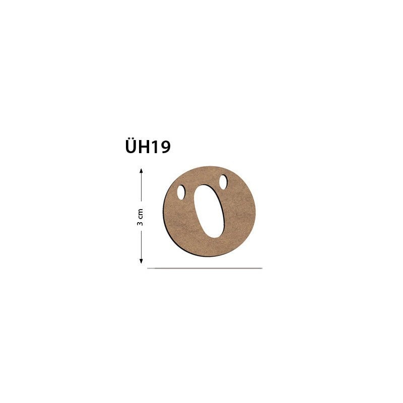Üh19 Ahşap 3 cm Ö Harfi