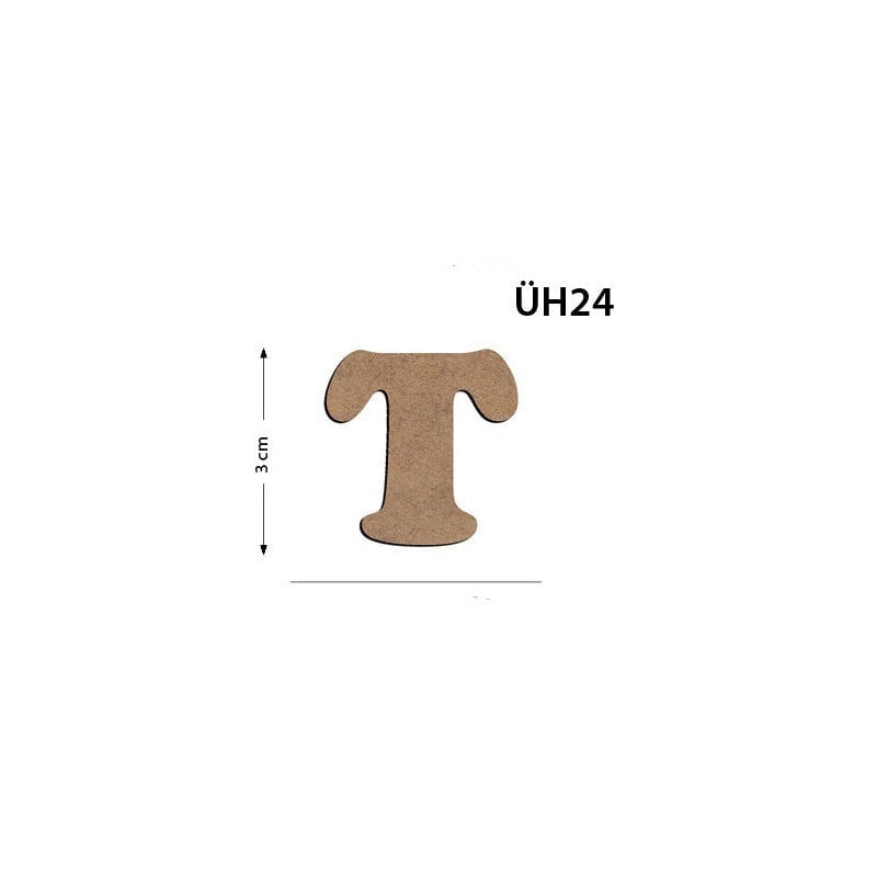 Üh24 Ahşap 3 cm T Harfi