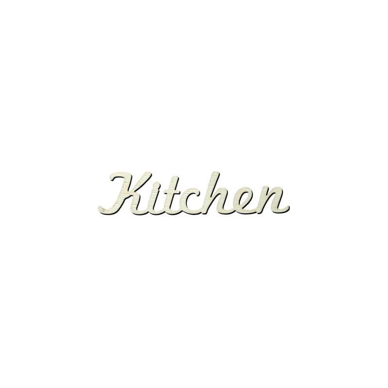 Y9 Kitchen Yazısı Ahşap Obje