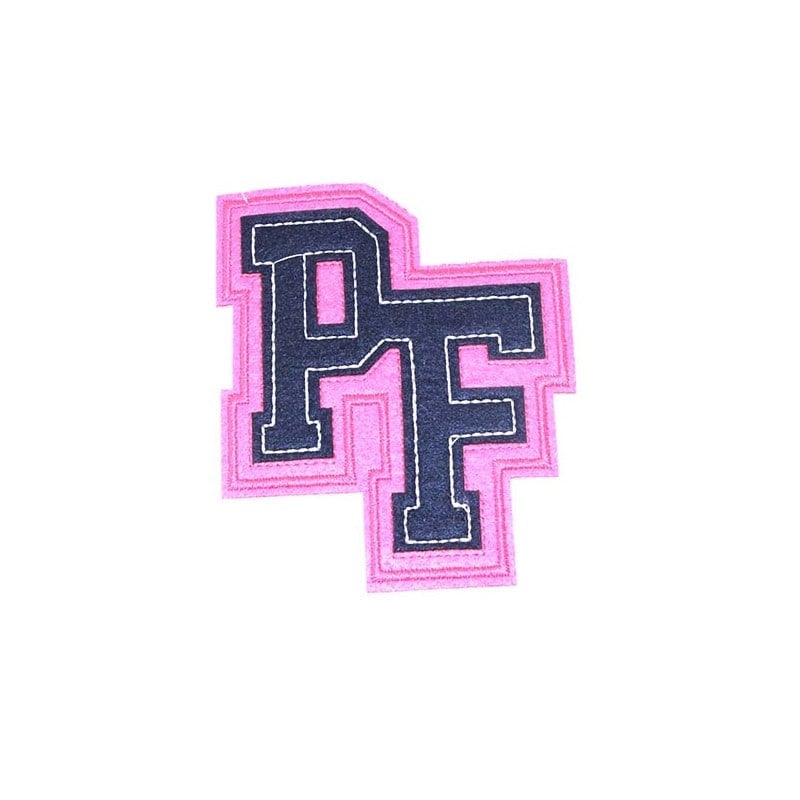 Yapıştırma PF Yazılı Pembe Yama