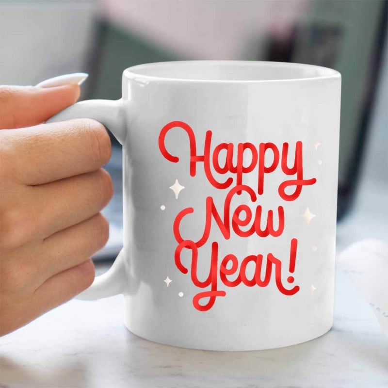 Yılbaşı Happy New Year Kupa Bardak