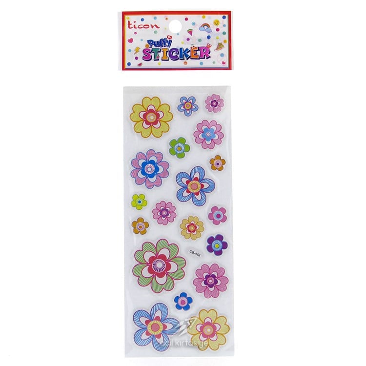 Ticon Sticker Puffy Kabartma Etiket 348918 Çiçek