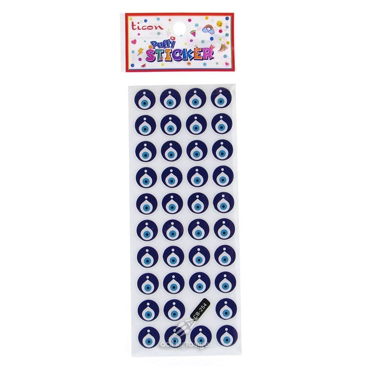 Ticon Sticker Puffy Kabartma Etiket 348956 Nazar Boncuğu