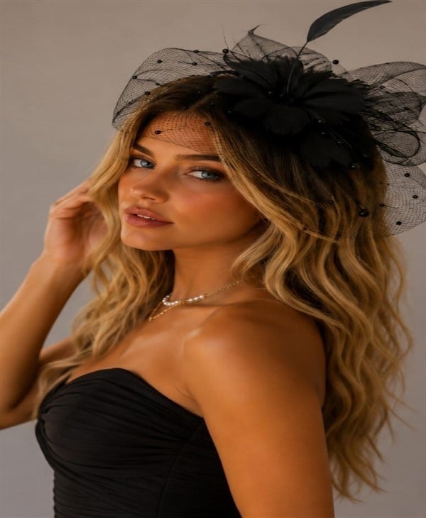 Nina siyah saç aksessuarı 