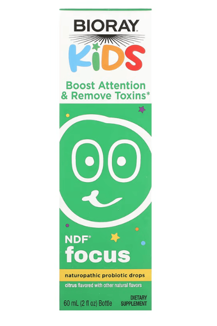 Bioray Kids NDF Focus Naturopathic Probiotic Drops, Citrus, 2 fl oz (60 ml).Abd Menşei.TR0034