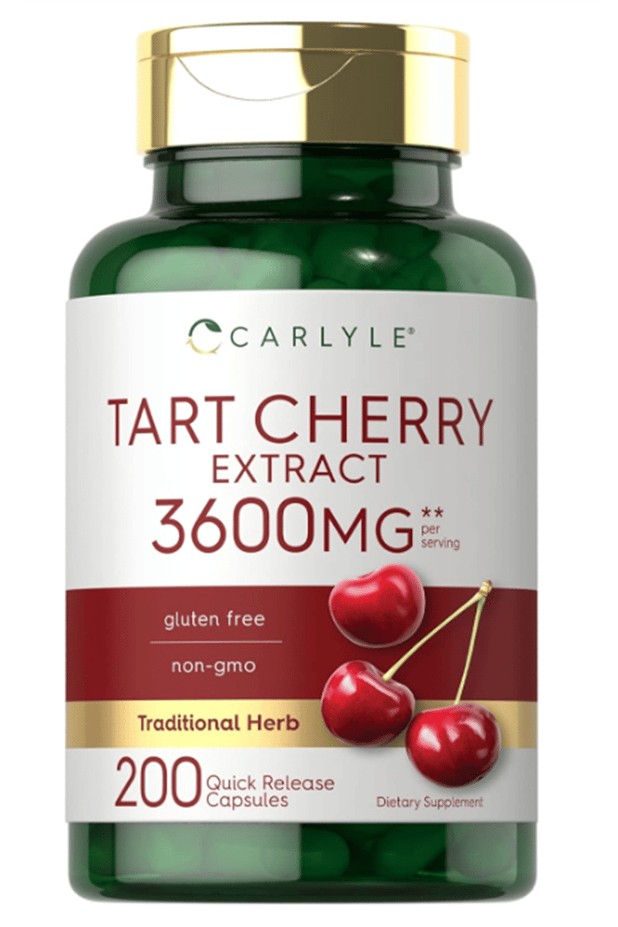Carlyle Tart Cherry Extract Capsules - 3,600mg -  200 Release Capsul.Made ın Usa.