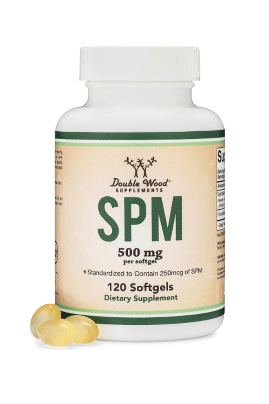 Double Wood  SPM  500mg 120 Softgels. Usa Menşei.57.
