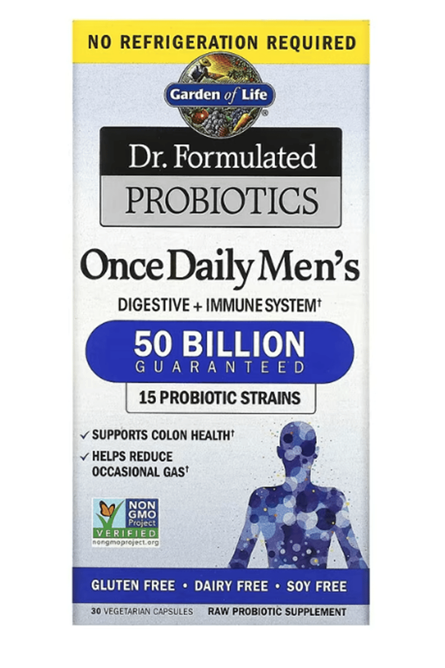 Garden of Life, Dr. Formulated Probiotics, Once Daily Men's, 50 Billion, 30 Vegetarian Capsul.Made ın Usa.59.