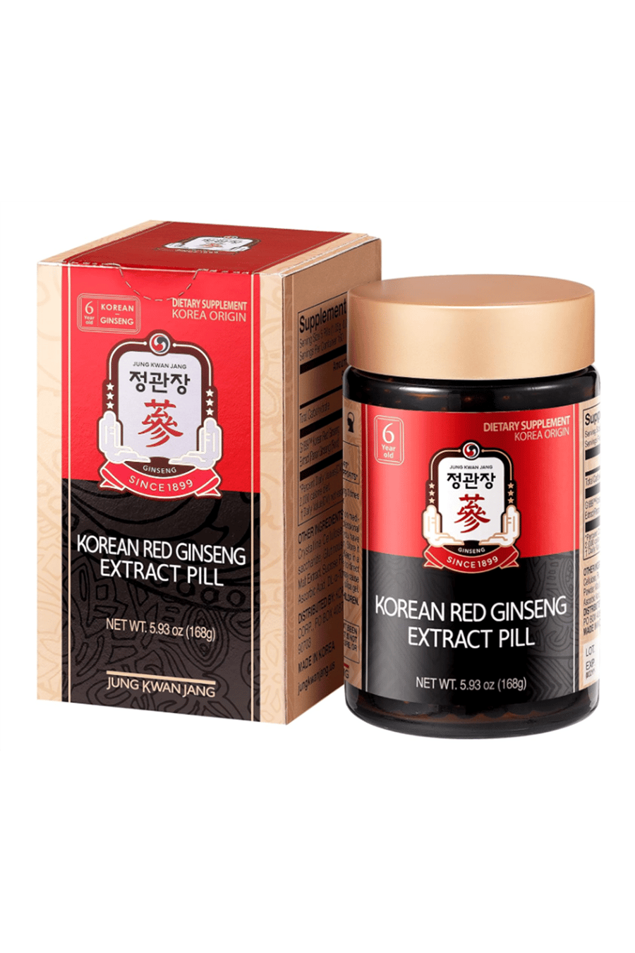 Korean Red Ginseng Extract Pill - Red Panax Ginseng  Vitamins C - E - Energy Boost - Gluten Free 800 Pills 800 Tablet.101.