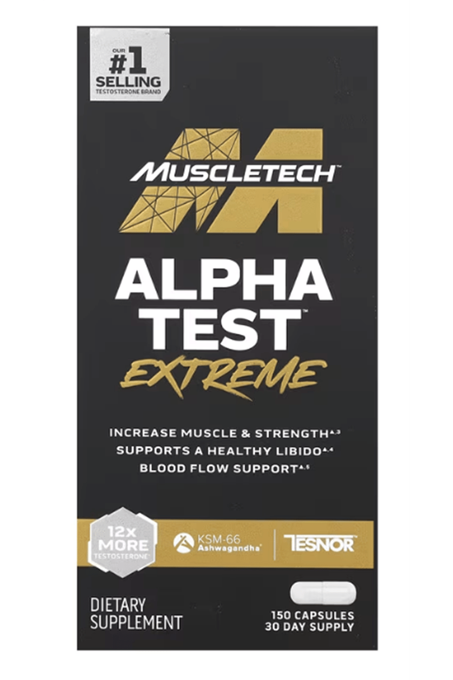MuscleTech, AlphaTes  Extreme, 150 Capsules.Abd Menşei.Avrupa Değildir.69.