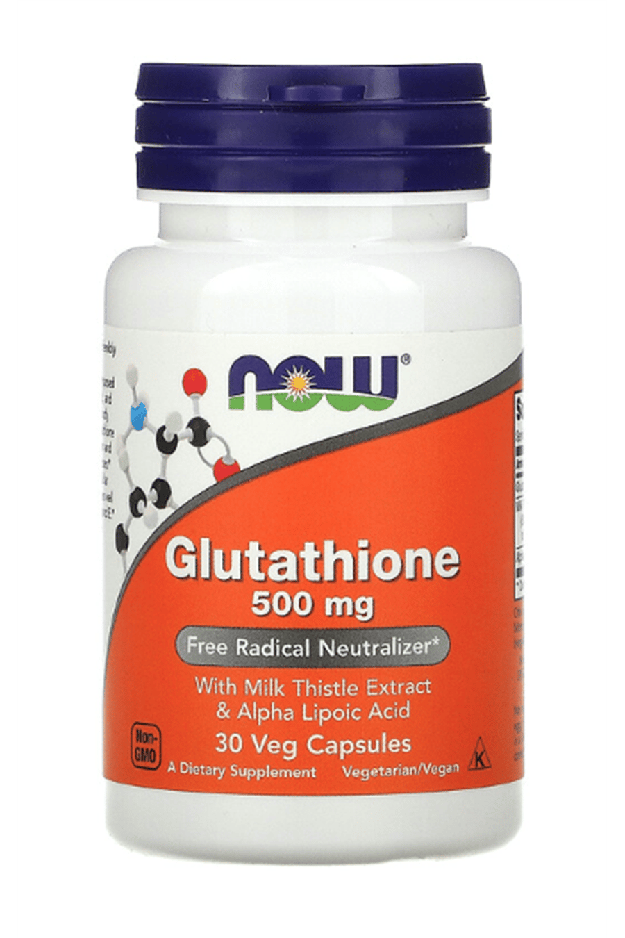 NOW Foods, Glutathione, Milk Thistle Extract, Alpha Lipoic Acid, 500 mg, 30 Veg Capsul. Usa.4040